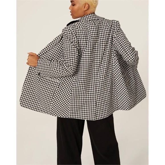 Rag and Bone Cotton Ames gingham Black and White Blazer NEW - Picture 6 of 12